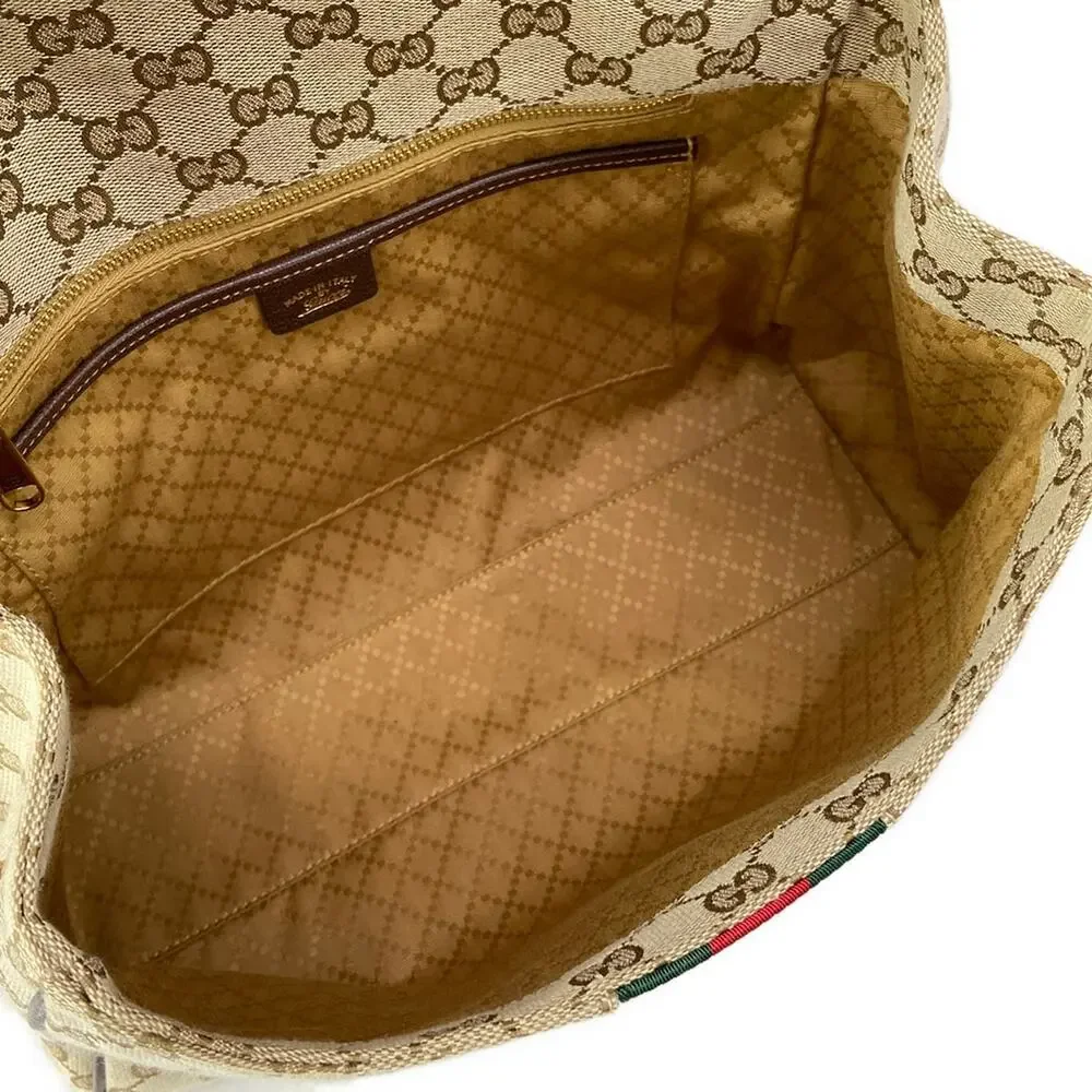 Gucci Paparazzo Medium Top-Handle Bag Handbag 875018 Beige Dark Green Multi
